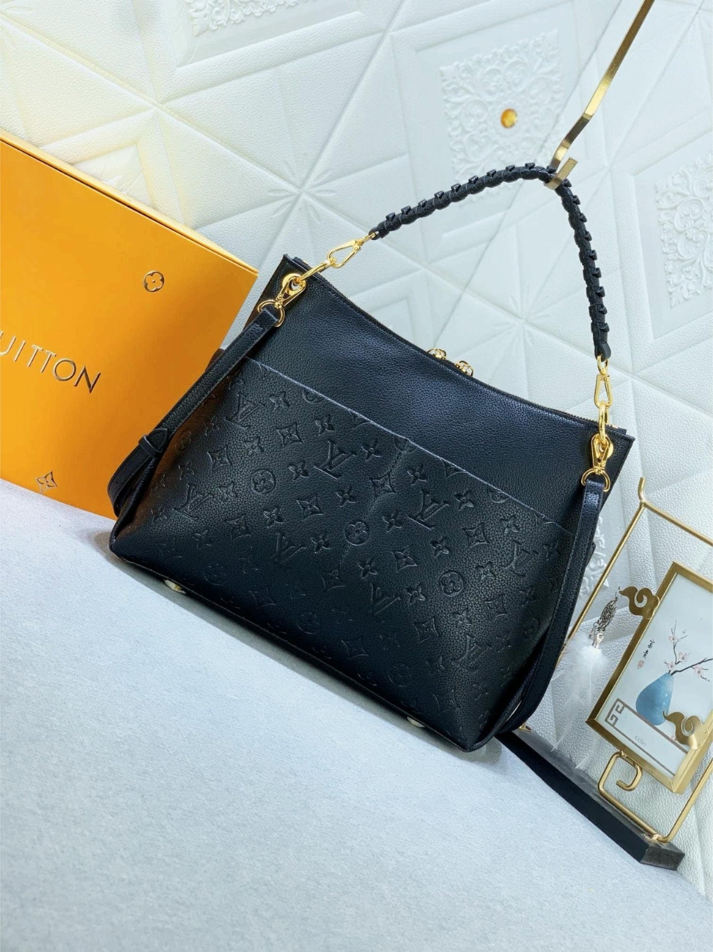 Louis Vuitton MAIDA HOBO MONOGRAM EMPREINTE LEATHER IN BLACK