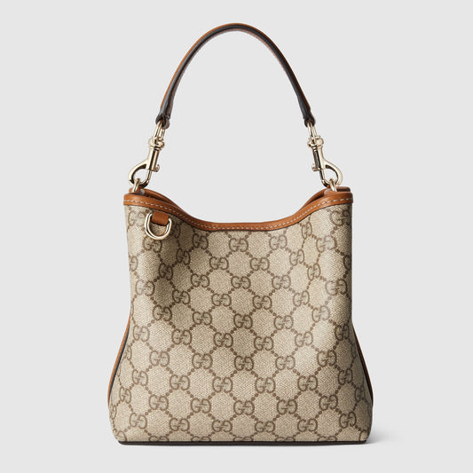 GUCCI GG Emblem mini bucket bag