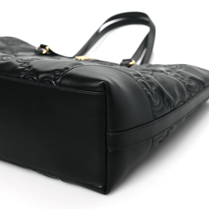 Gucci  Calfskin GG Matelasse Medium Ophidia Shopping Tote Black