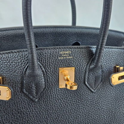 Hermès 25 Birkin Black Togo Leather with Rose Gold Hardware