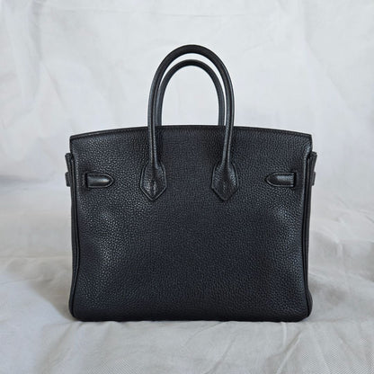 Hermès 25 Birkin Black Togo Leather with Rose Gold Hardware