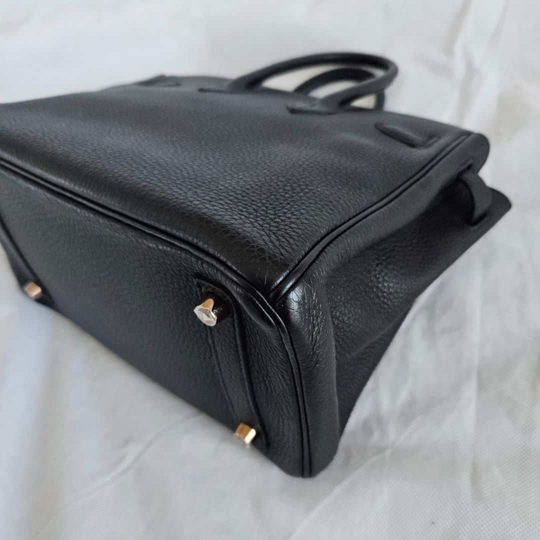 Hermès 25 Birkin Black Togo Leather with Rose Gold Hardware