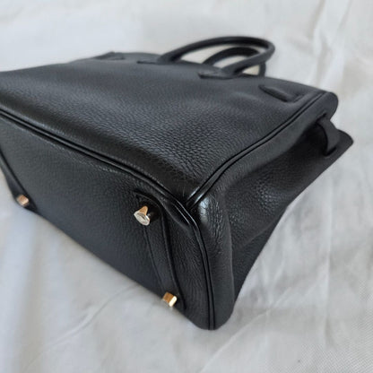 Hermès 25 Birkin Black Togo Leather with Rose Gold Hardware
