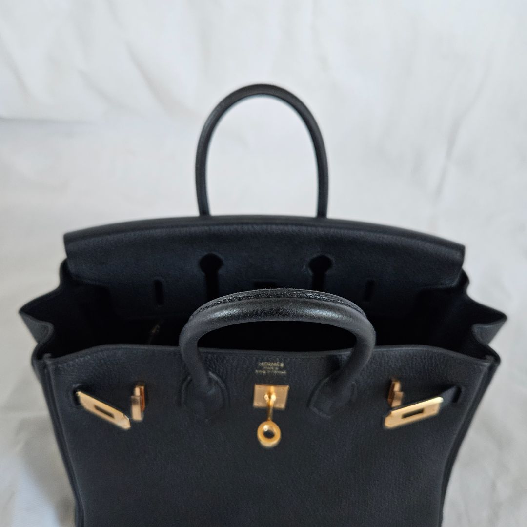 Hermès 25 Birkin Black Togo Leather with Rose Gold Hardware