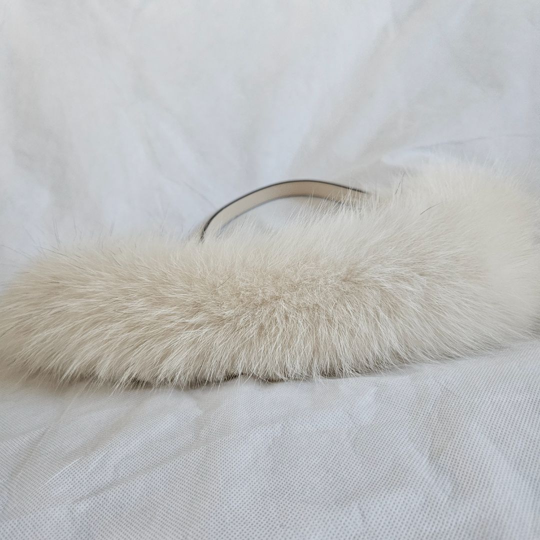 Fendi O'Lock Swing Fox Fur Lined Shoulder Bag