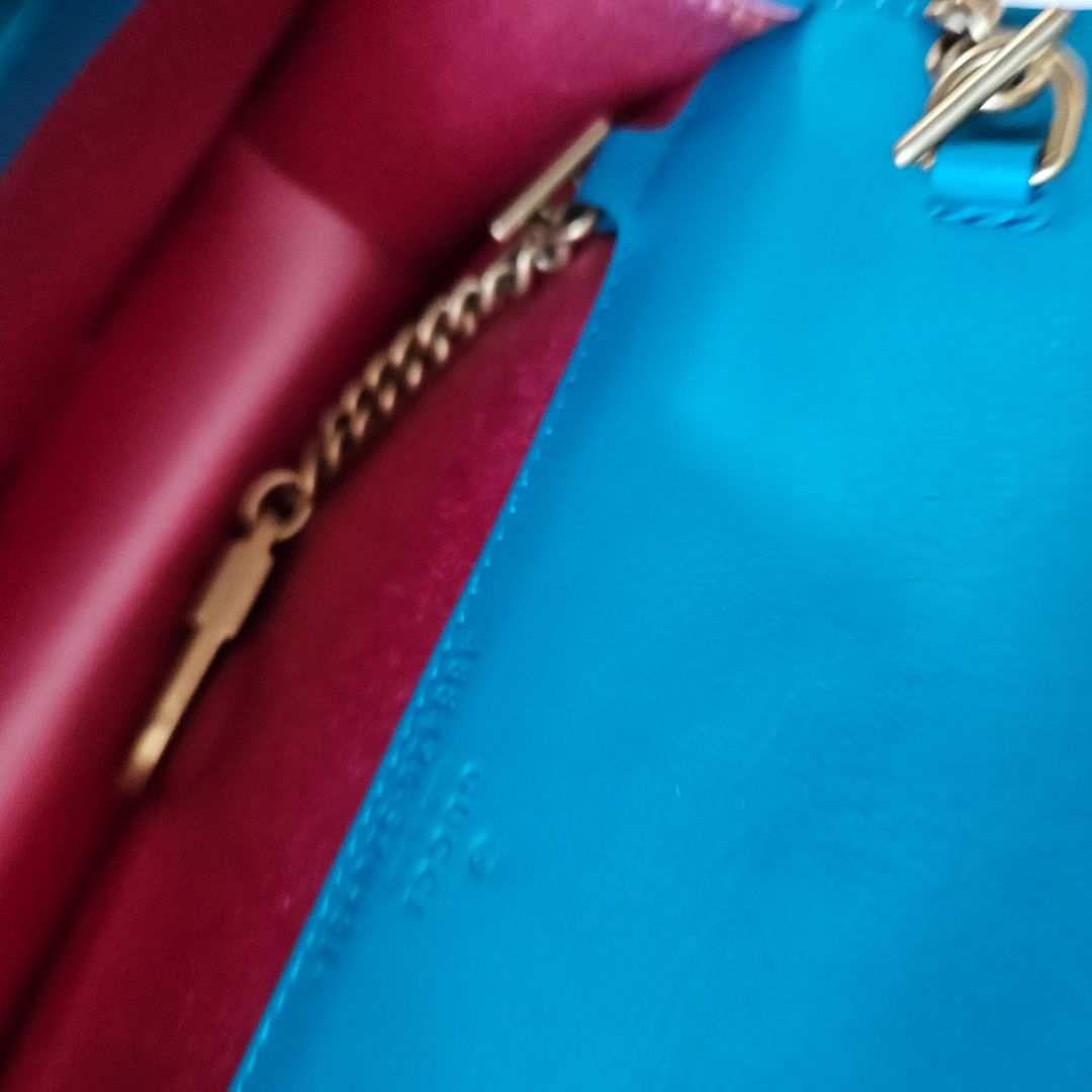 Velvet Matelasse GG Marmont Mini Bag Pavone Cyan
