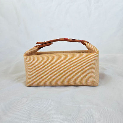 Hermès Orange/Multicolor Canvas Toile Bride-A-Brac Small Travel Case