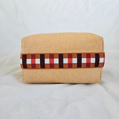 Hermès Orange/Multicolor Canvas Toile Bride-A-Brac Small Travel Case