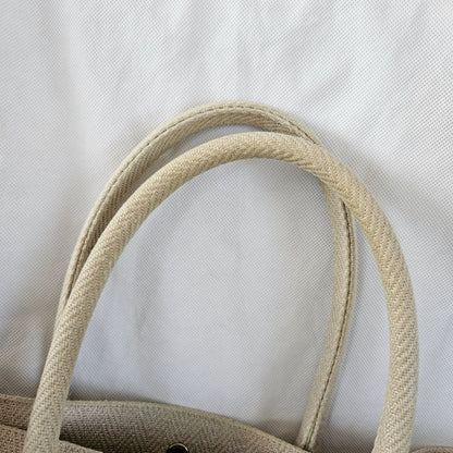 Saint Laurent Rive Gauche Tote Bag in Linen and Leather