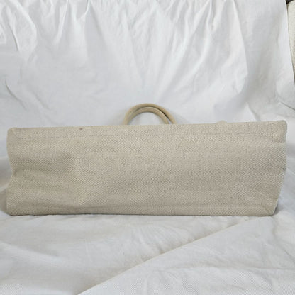 Saint Laurent Rive Gauche Tote Bag in Linen and Leather