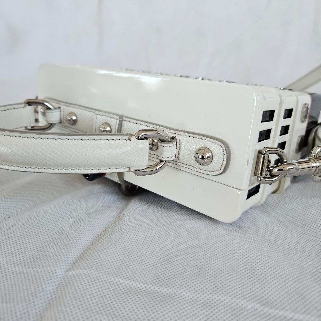 Dolce & Gabbana Yacht Boat Wooden DOLCE BOX Bag in White and Black