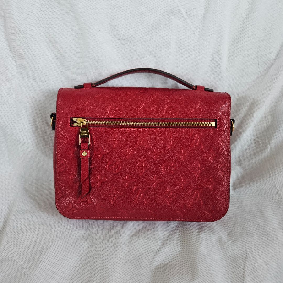 Louis Vuitton Red Monogram Empreinte Pochette Metis Shoulder Bag