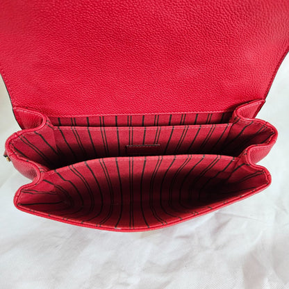 Louis Vuitton Red Monogram Empreinte Pochette Metis Shoulder Bag