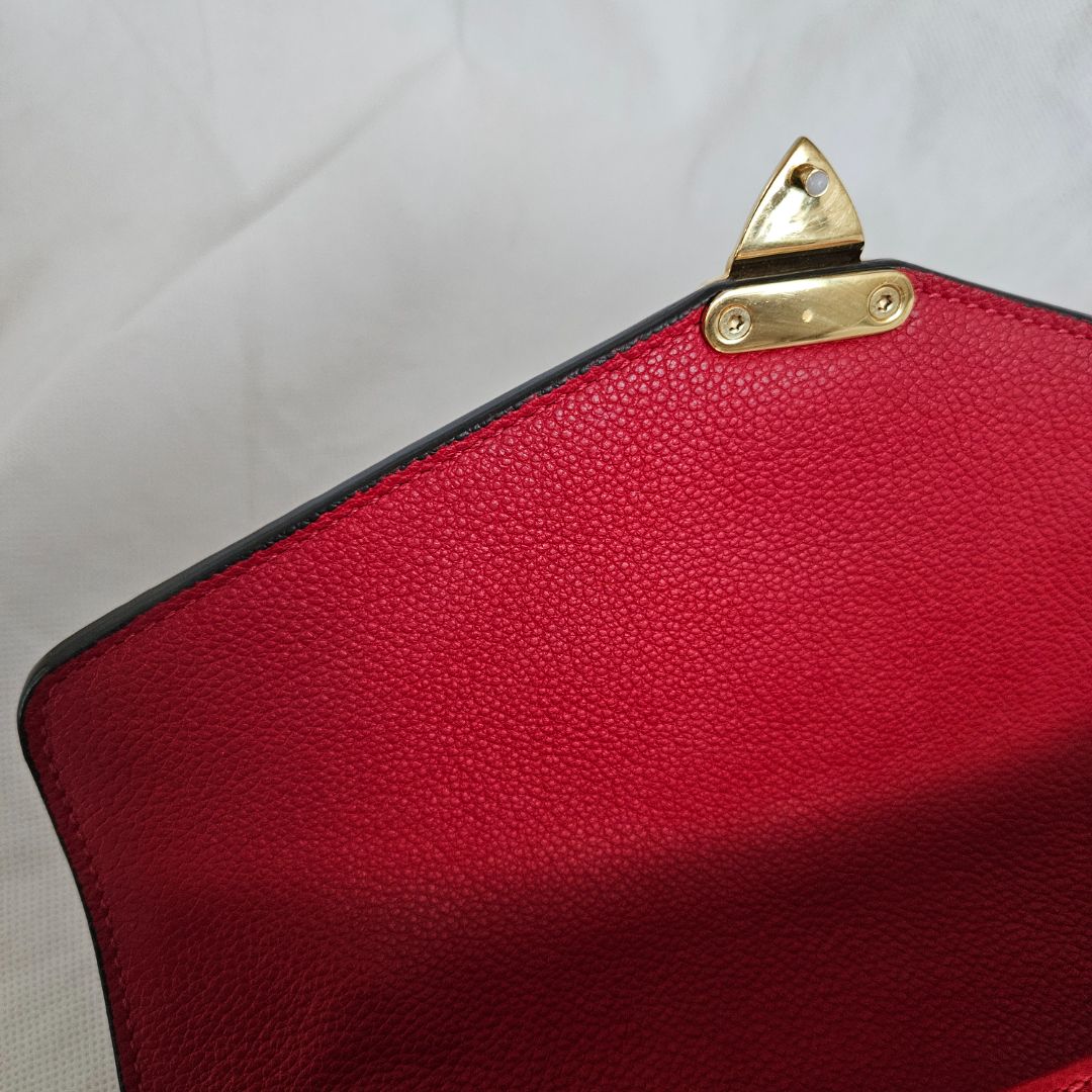 Louis Vuitton Red Monogram Empreinte Pochette Metis Shoulder Bag