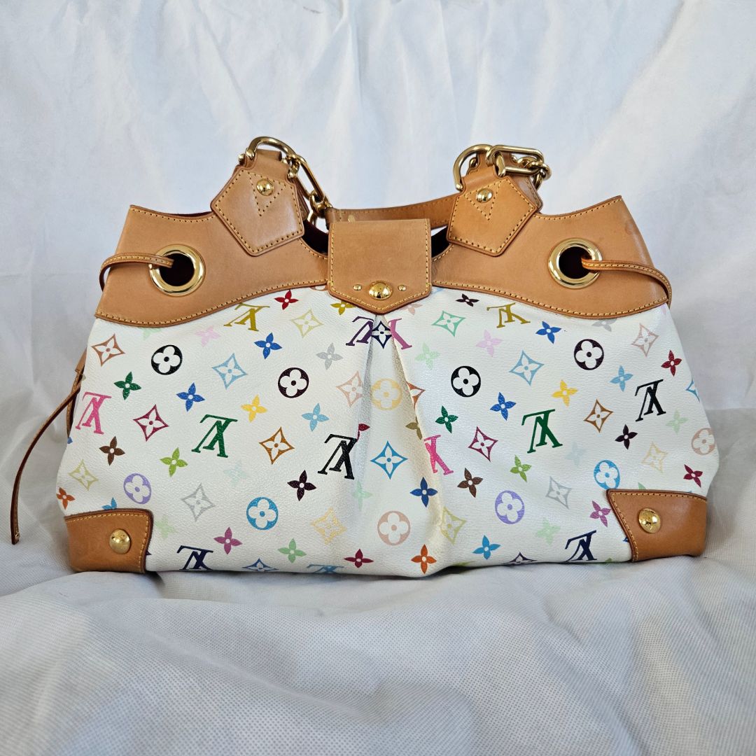 Louis Vuitton White Multicolor Monogram Canvas Ursula Bag