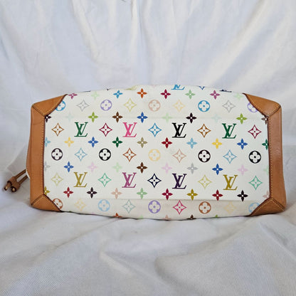 Louis Vuitton White Multicolor Monogram Canvas Ursula Bag