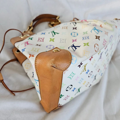Louis Vuitton White Multicolor Monogram Canvas Ursula Bag
