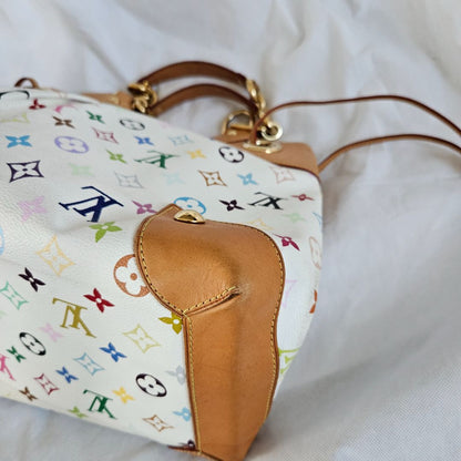 Louis Vuitton White Multicolor Monogram Canvas Ursula Bag