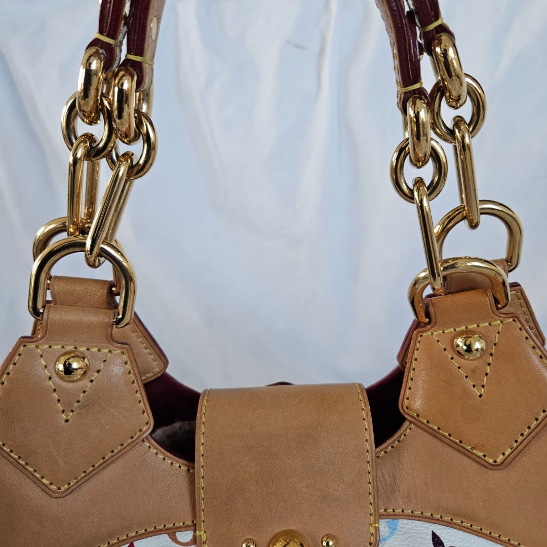 Louis Vuitton White Multicolor Monogram Canvas Ursula Bag