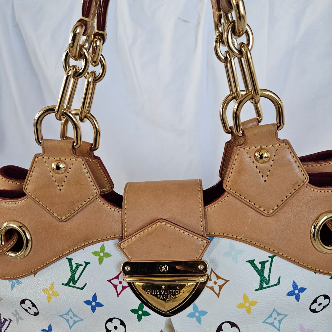Louis Vuitton White Multicolor Monogram Canvas Ursula Bag
