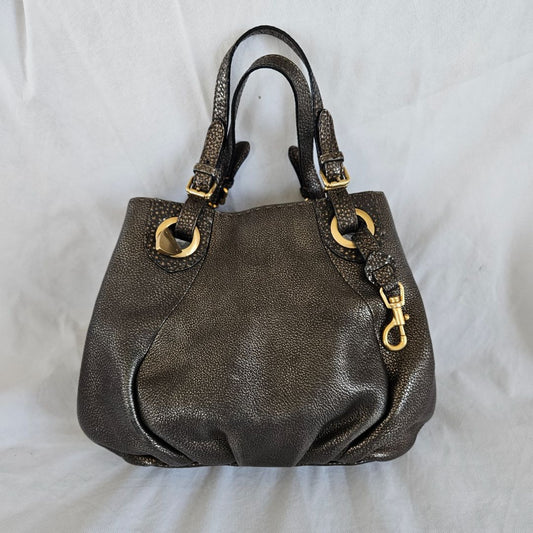 Fendi Ancient Gold Leather Selleria Pomodorino Large Bag