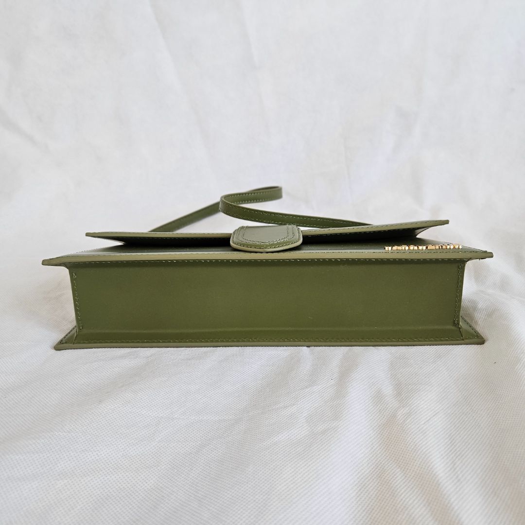 Jacquemus La Bambino long green shoulder bag