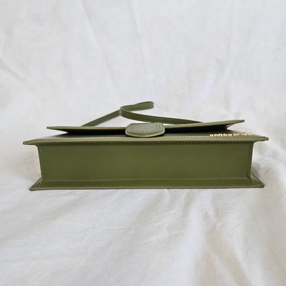 Jacquemus La Bambino long green shoulder bag