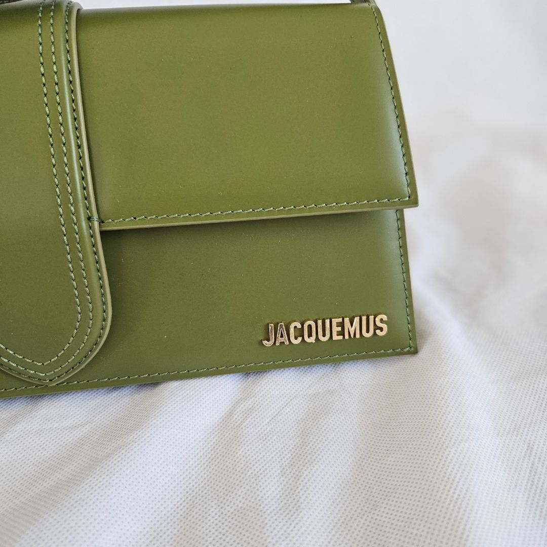 Jacquemus La Bambino long green shoulder bag
