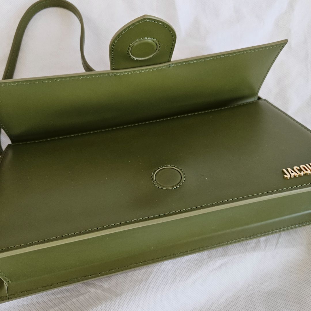 Jacquemus La Bambino long green shoulder bag