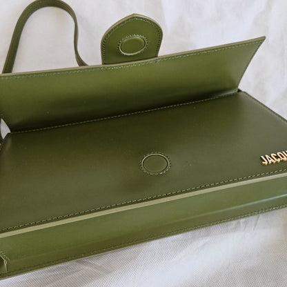 Jacquemus La Bambino long green shoulder bag