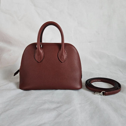 Hermès Mini Bolide 1923 Mini Evercolor 55 Rouge H bag with palladium hardware