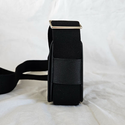 Hermès Noir Chevre Leather Geta Bag