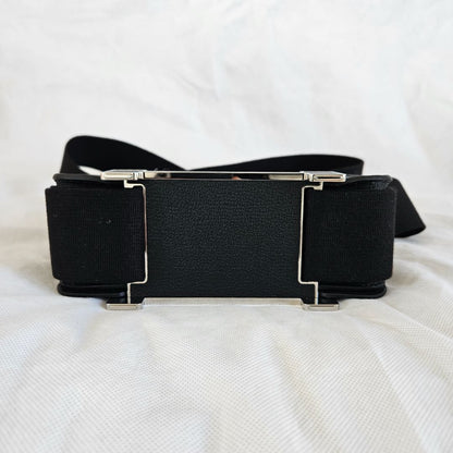 Hermès Noir Chevre Leather Geta Bag