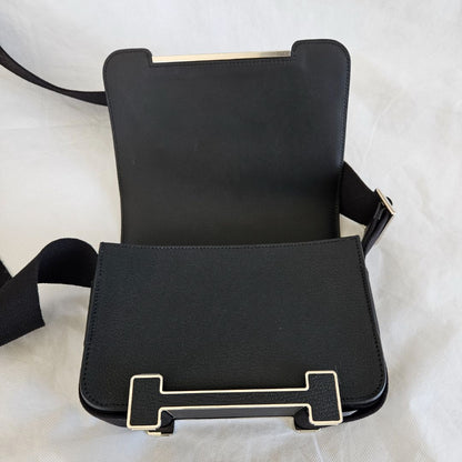 Hermès Noir Chevre Leather Geta Bag