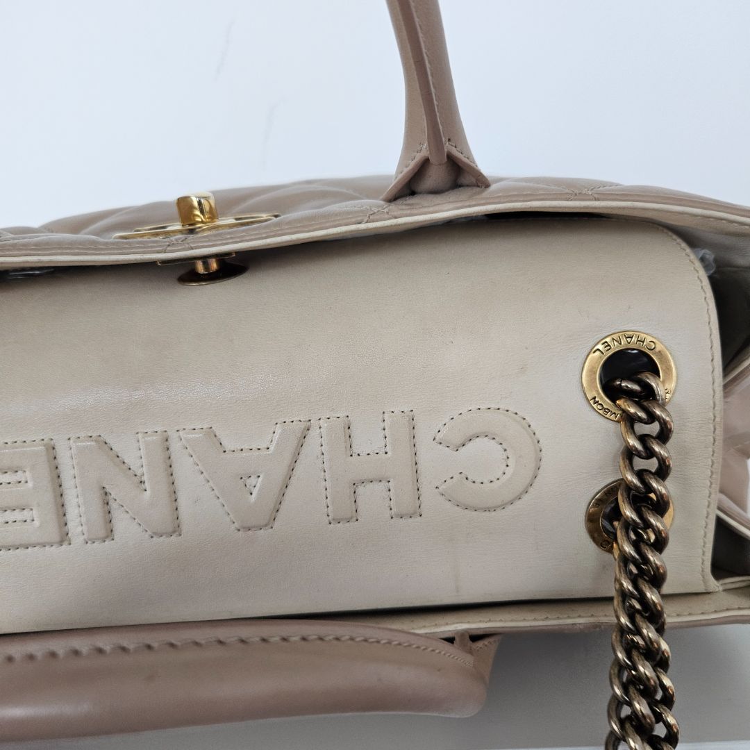 Chanel Lambskin Portobello Tote Beige Bag