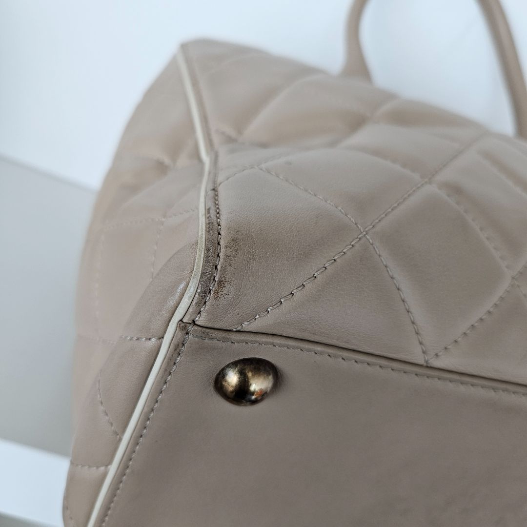 Chanel Lambskin Portobello Tote Beige Bag