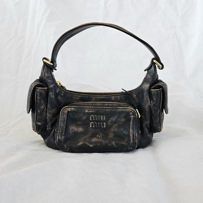 Miu Miu Brown Leather Pocket handbag
