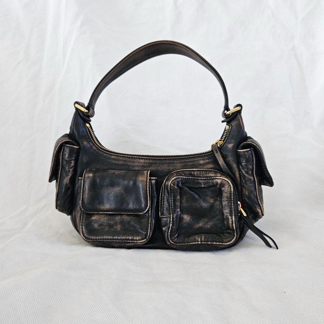 Miu Miu Brown Leather Pocket handbag