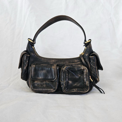 Miu Miu Brown Leather Pocket handbag