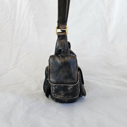 Miu Miu Brown Leather Pocket handbag