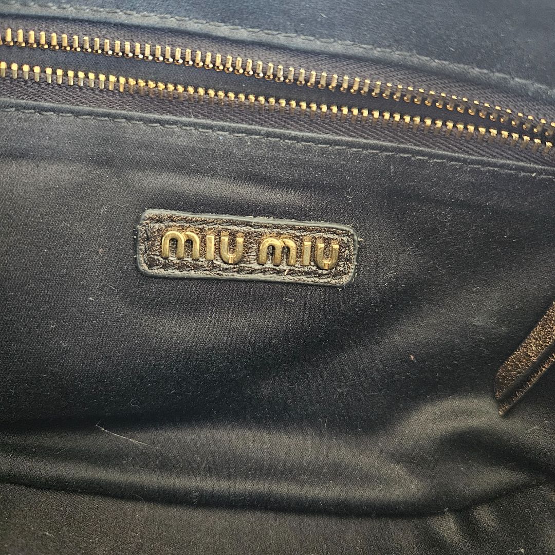 Miu Miu Brown Leather Pocket handbag