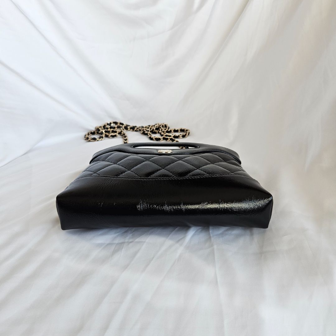 Chanel quilted Black Mini 31 Aged Skin Leather Bag