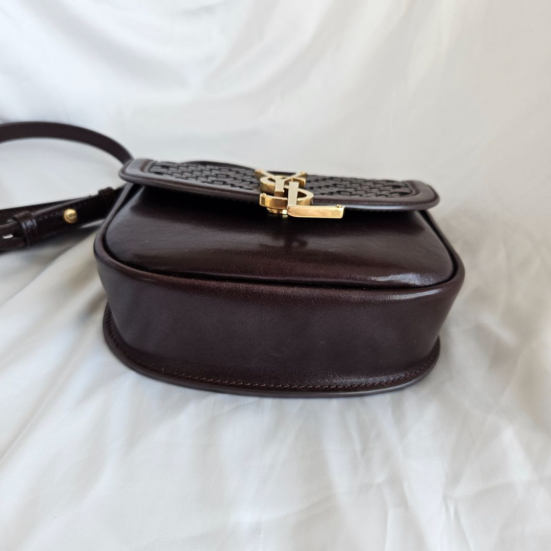 Saint Laurent Small Woven Leather Kaia crossbody bag