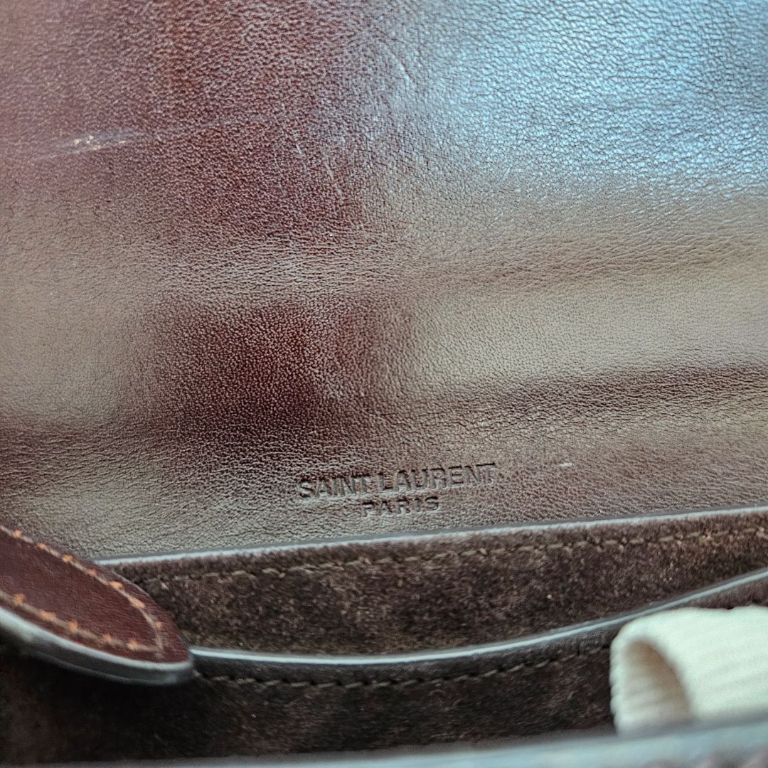 Saint Laurent Small Woven Leather Kaia crossbody bag