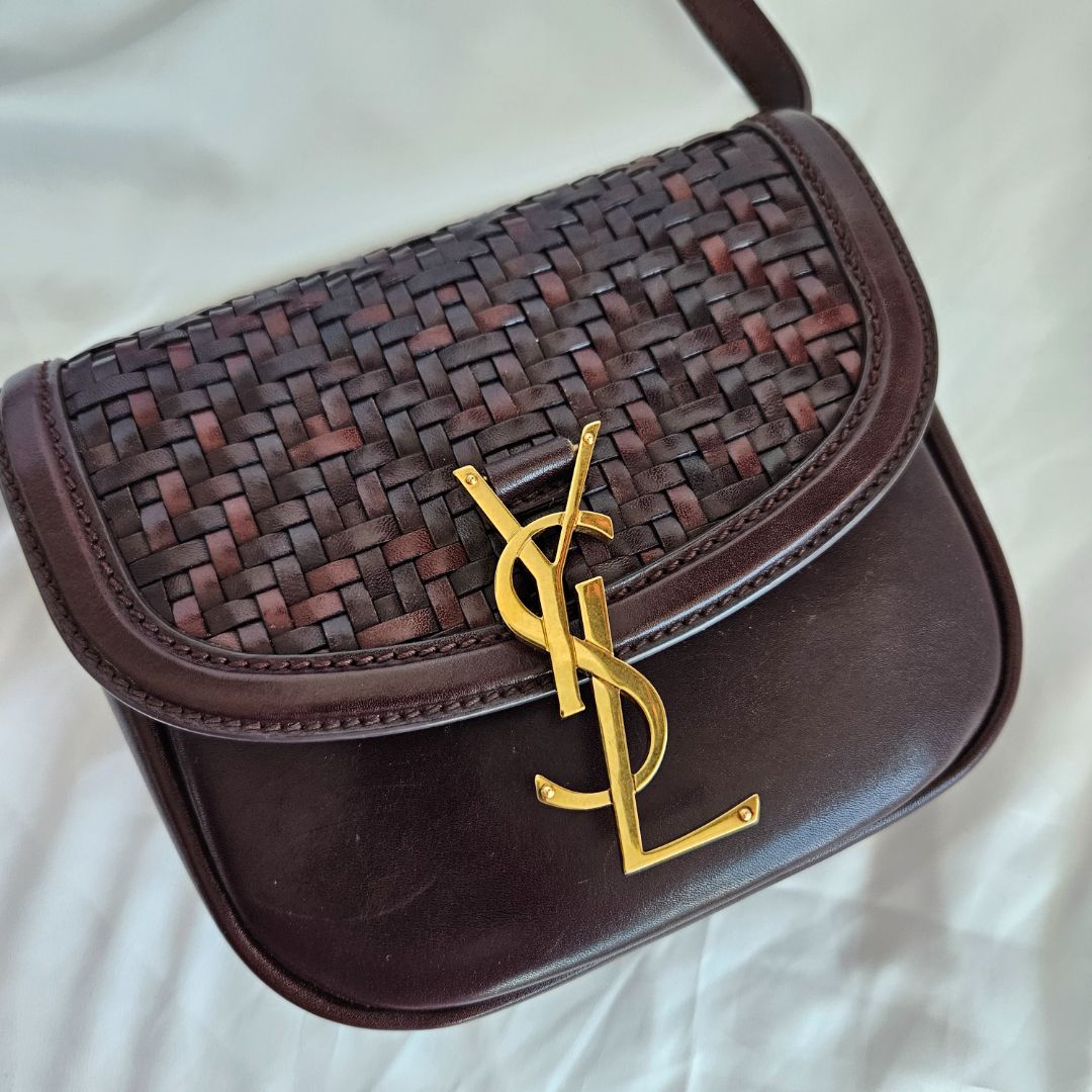 Saint Laurent Small Woven Leather Kaia crossbody bag
