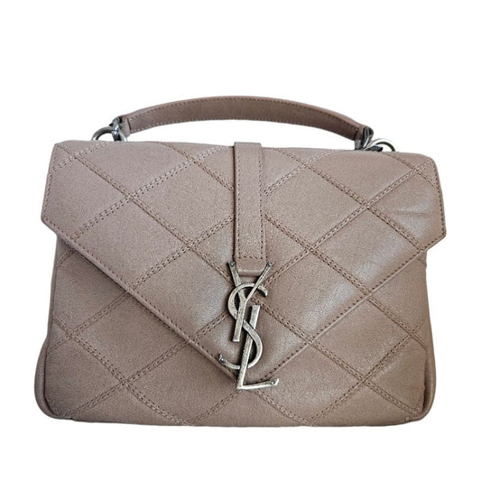 Saint Laurent College Matelasse Diamond Quilted Bag