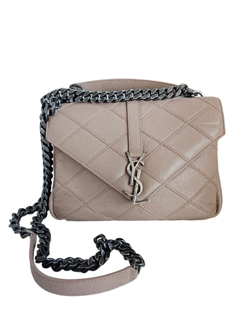 Saint Laurent College Matelasse Diamond Quilted Bag