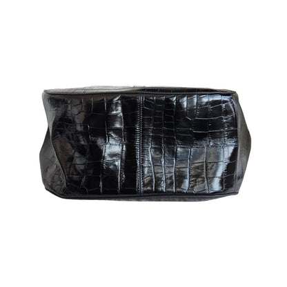 Versace Black Large Greca Goddess Tote Bag