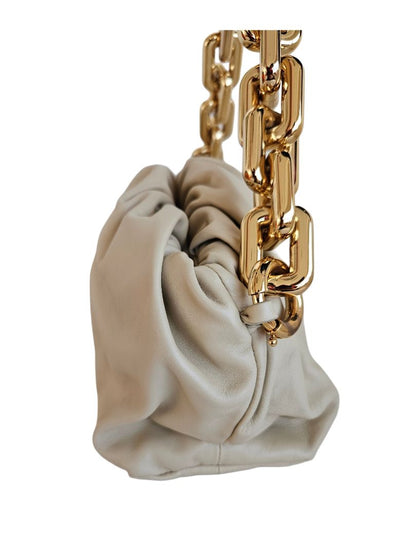 Bottega Veneta Beige The Chain Pouch Leather Bag