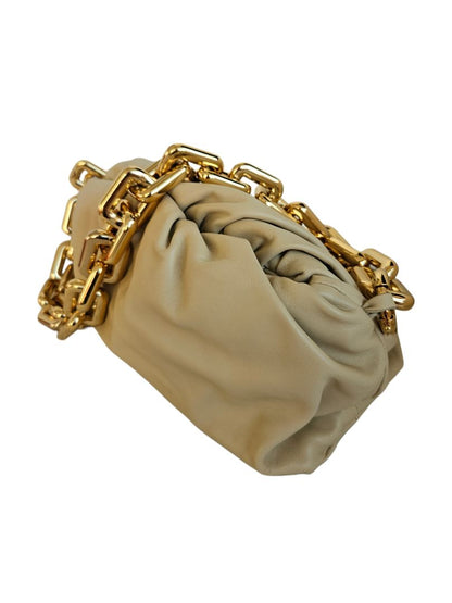 Bottega Veneta Beige The Chain Pouch Leather Bag